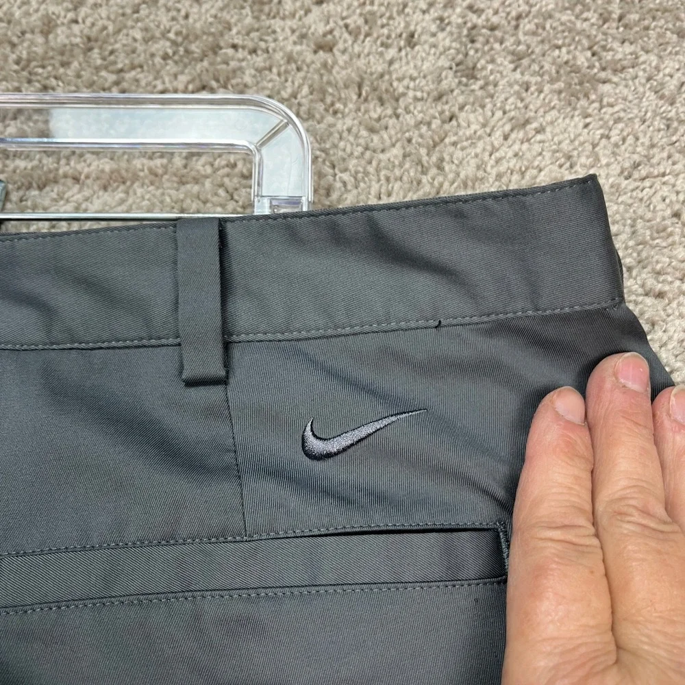 Nike Golf Shorts Mens 40 11 Dark Gray Flat Front Dri-FIT Stretch Performance EUC - Picture 3 of 9